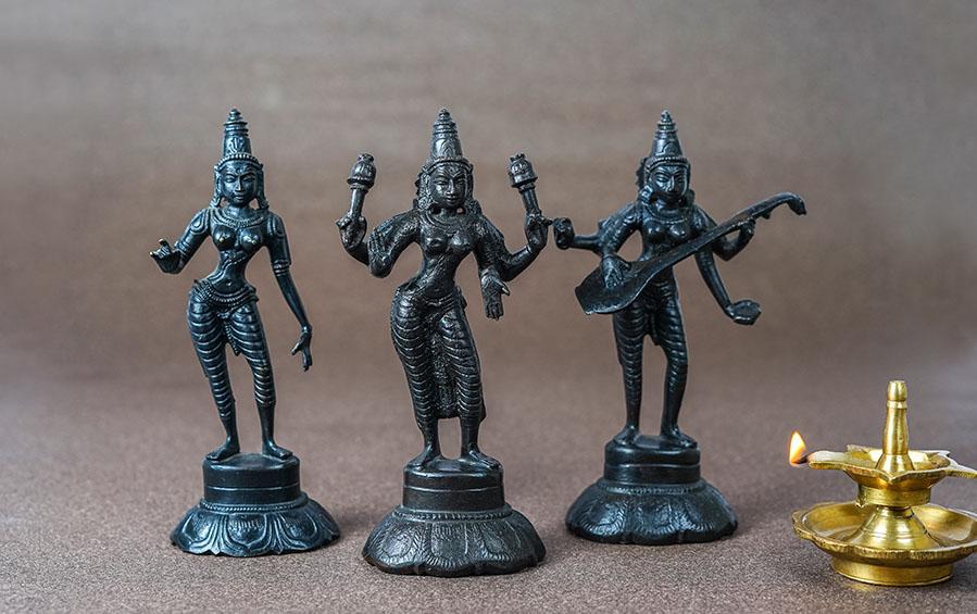 DEVIS OF INDIA - The Trinity - Sculptures - indic inspirations