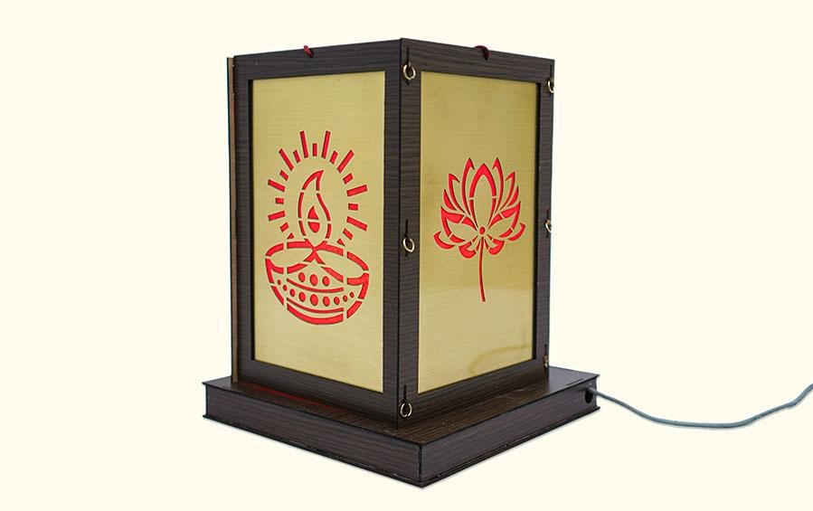 Diwali Symbols - Brass Diwali Kandil cum Table Lamp - Hanging Lamps - indic inspirations