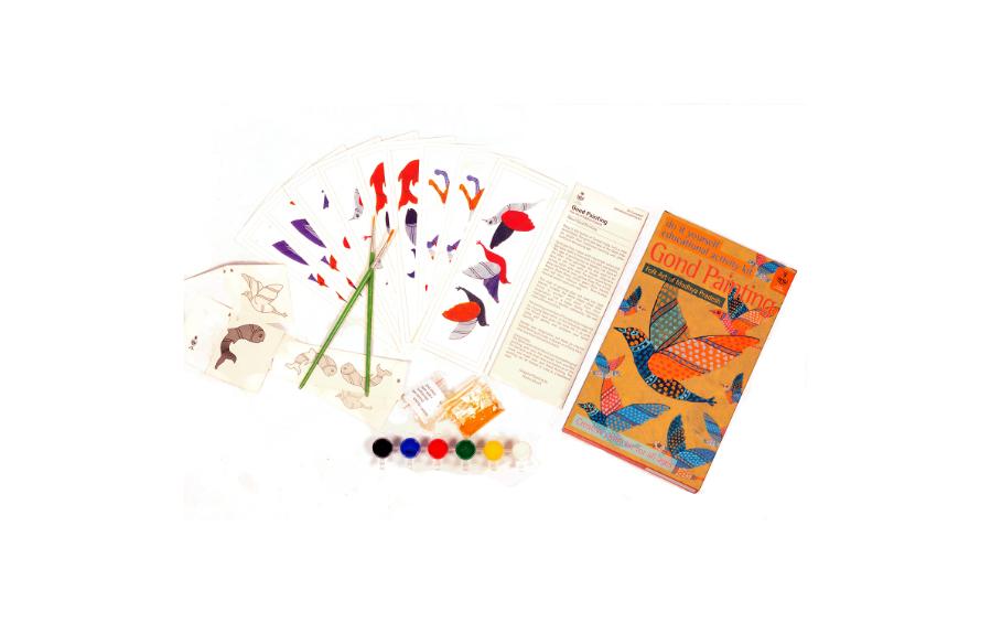 DIY Colouring Kit - Gond Painting of Madhya Pradesh - Craft Kit - indic inspirations