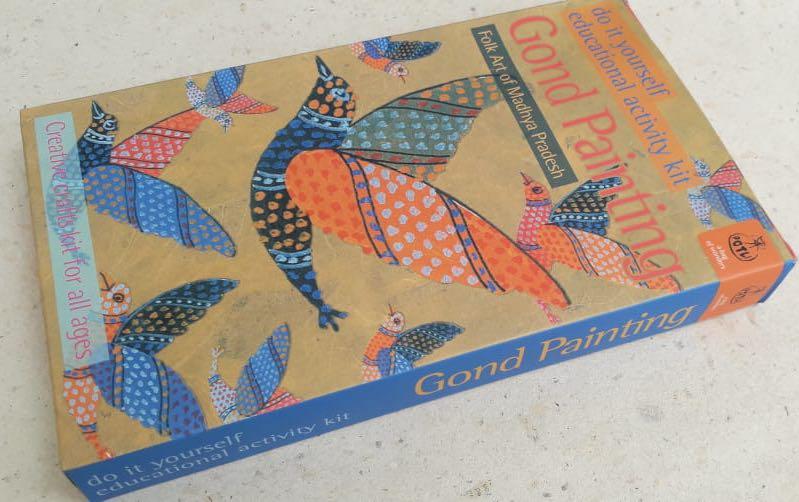 DIY Colouring Kit - Gond Painting of Madhya Pradesh - Craft Kit - indic inspirations