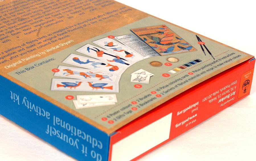 DIY Colouring Kit - Gond Painting of Madhya Pradesh - Craft Kit - indic inspirations