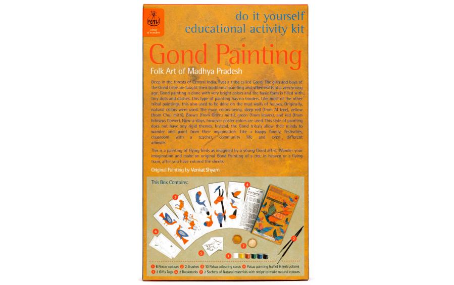 DIY Colouring Kit - Gond Painting of Madhya Pradesh - Craft Kit - indic inspirations