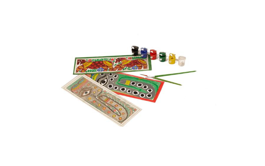 DIY Colouring Kit - Madhubani Painting of Bihar - Craft Kit - indic inspirations