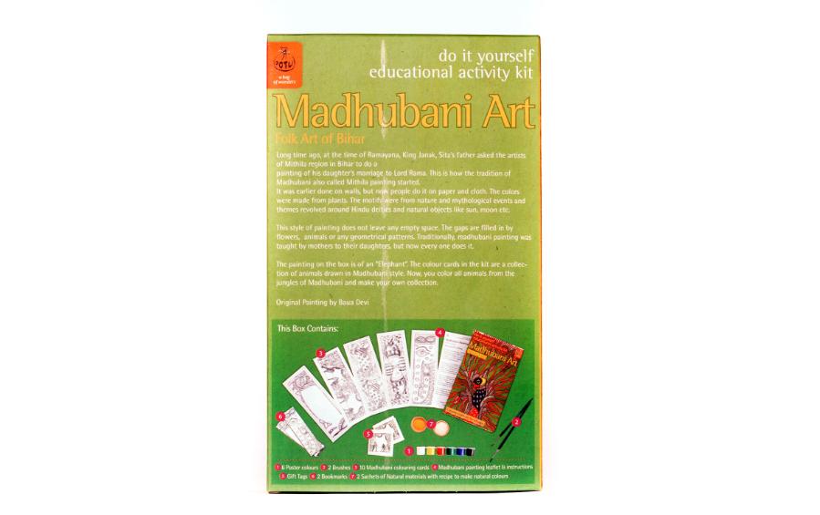 DIY Colouring Kit - Madhubani Painting of Bihar - Craft Kit - indic inspirations