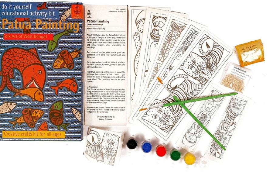 DIY Colouring Kit - Patua Painting of West Bengal - Craft Kit - indic inspirations