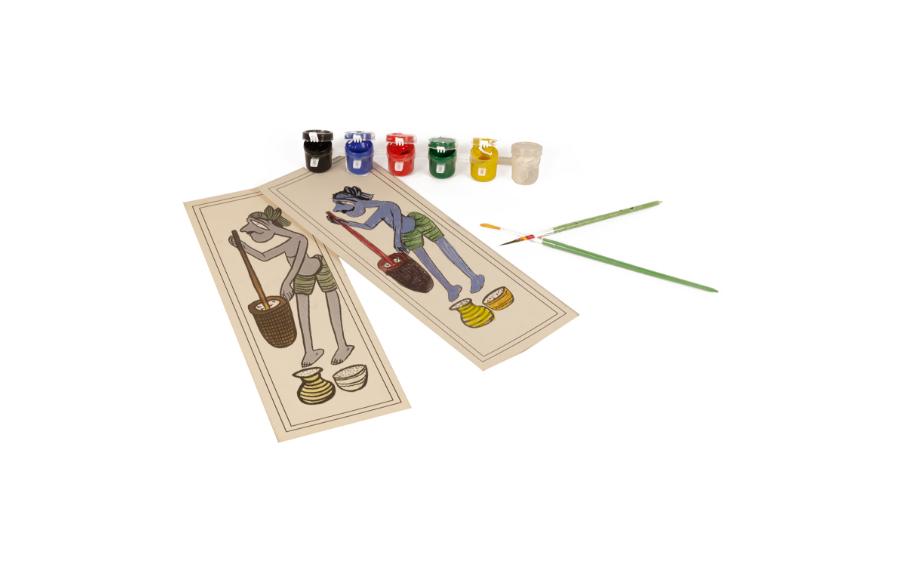 DIY Colouring Kit - Santhal Painting of Odisha - Craft Kit - indic inspirations