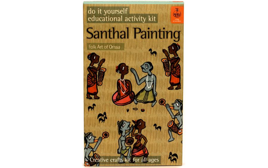 DIY Colouring Kit - Santhal Painting of Odisha - Craft Kit - indic inspirations