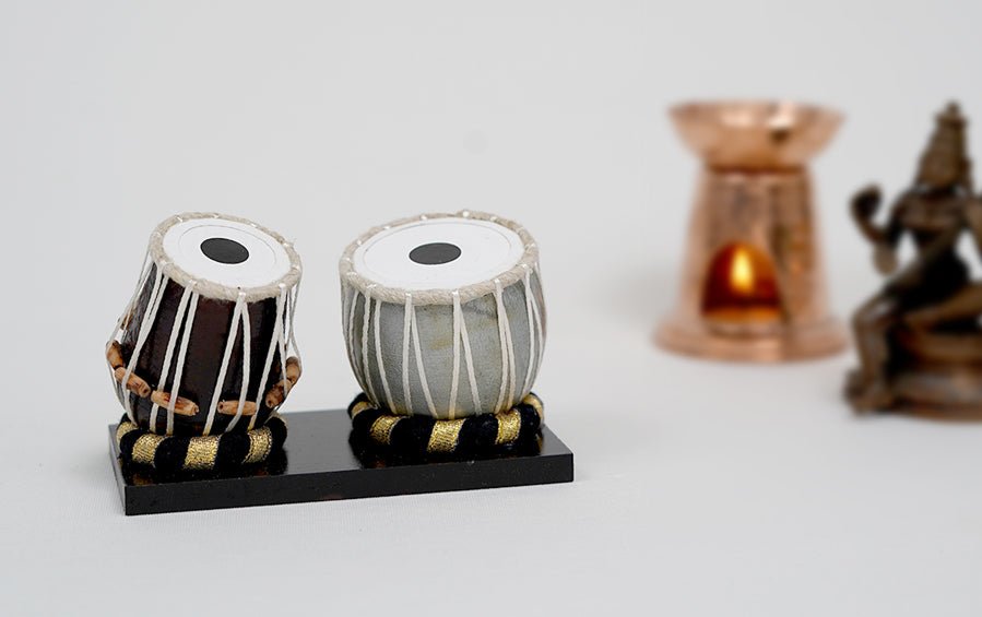 Dugi Tabla | Wooden Miniature - Miniature Musical Instruments - indic inspirations