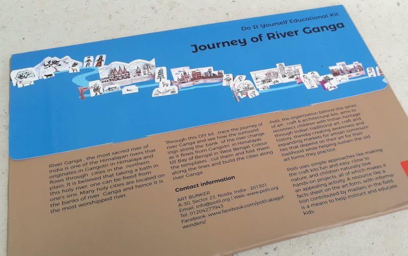Educational Colouring Kit - River Ganga - Craft Kit - indic inspirations