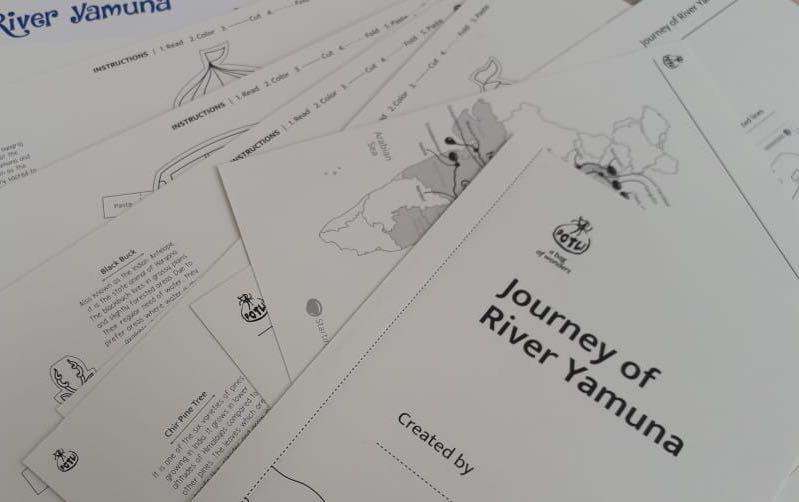 Educational Colouring Kit - River Yamuna - Craft Kit - indic inspirations