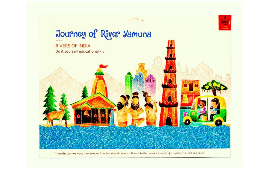 Educational Colouring Kit - River Yamuna - Craft Kit - indic inspirations
