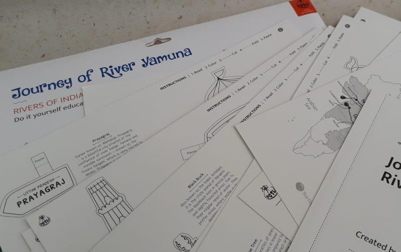 Educational Colouring Kit - River Yamuna - Craft Kit - indic inspirations