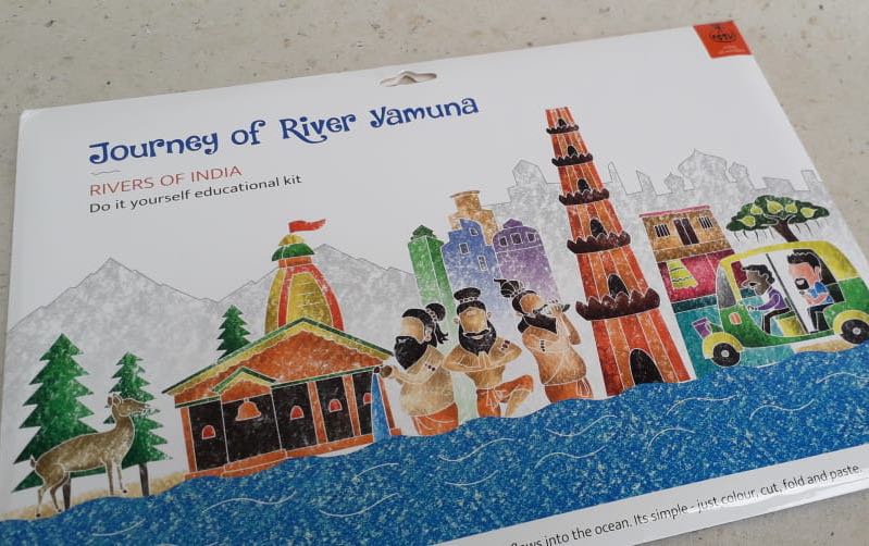 Educational Colouring Kit - River Yamuna - Craft Kit - indic inspirations