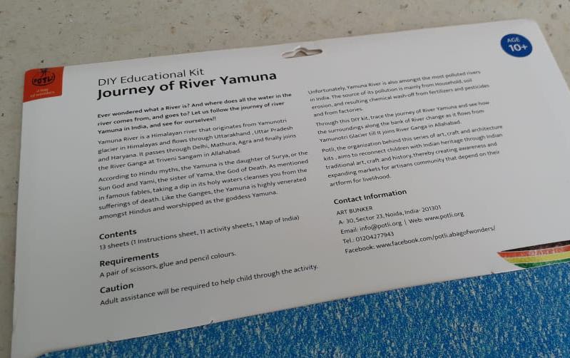 Educational Colouring Kit - River Yamuna - Craft Kit - indic inspirations