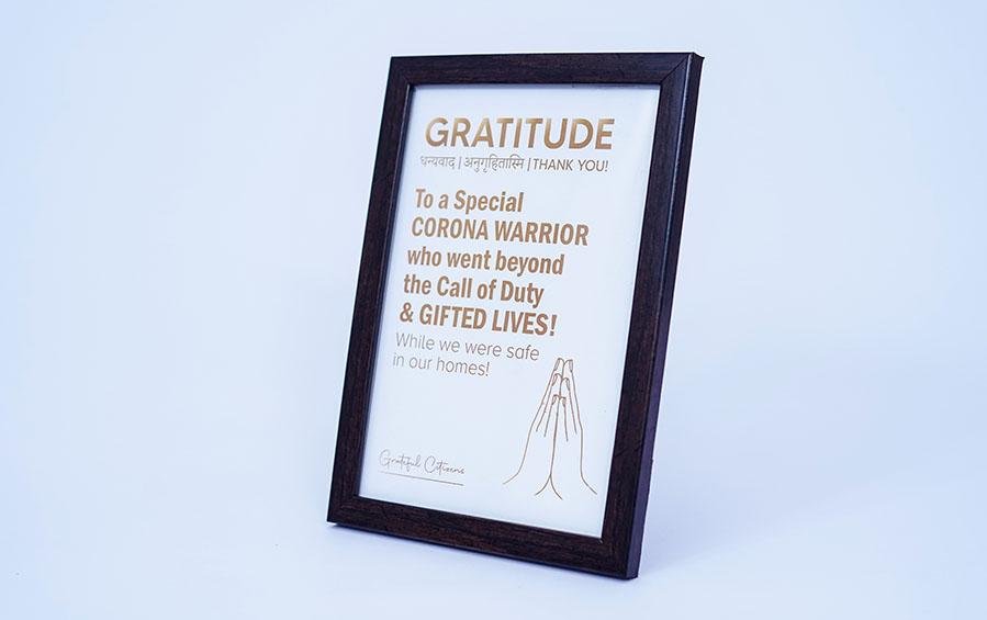 Express Gratitude to Corona Warriors - Desktop Frame - Desktop Frames - indic inspirations