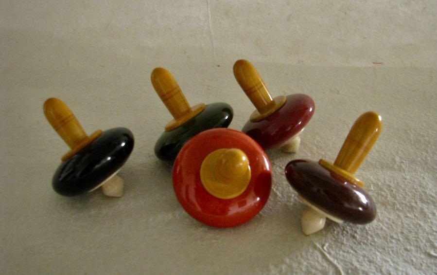 FINGER TOPS - Set of 5 - Wooden Toys - indic inspirations