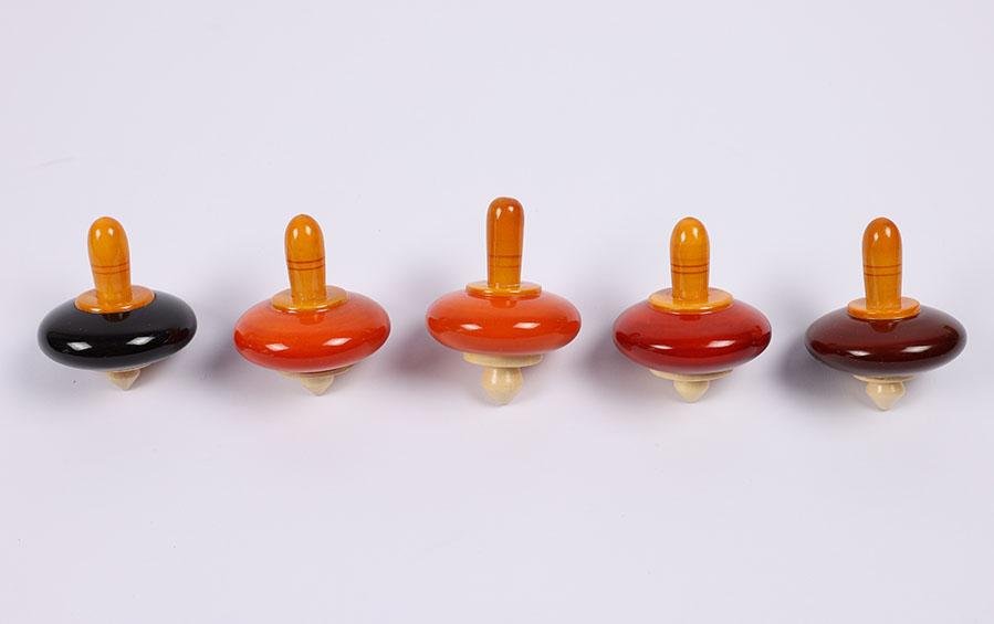 FINGER TOPS - Set of 5 - Wooden Toys - indic inspirations