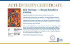 Fish Marriage #2 | Bengal Patachitra Painting | A3 Frame - paintings - indic inspirations