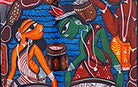 Fishing | Santhal Painting | A4 Frame - paintings - indic inspirations