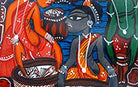 Fishing | Santhal Painting | A5 Frame - paintings - indic inspirations