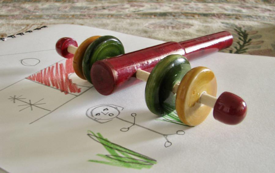 Four Wheel Rattle - Wooden Toys - indic inspirations