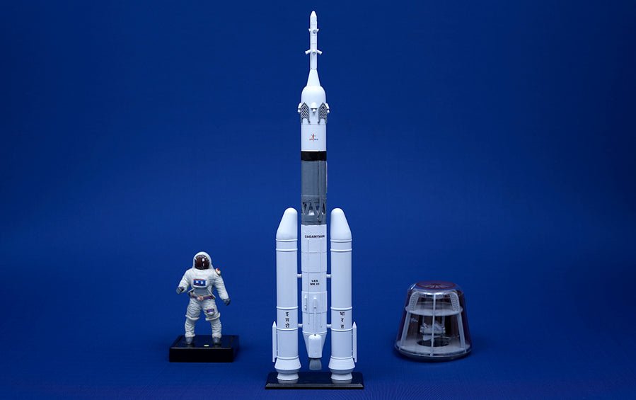 Gaganyaan GSLV MKIII | 1:100 Aluminium Scale Model - rocket models - indic inspirations