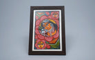 Ganesh Janani | Bengal Patachitra Painting | A5 Frame - paintings - indic inspirations