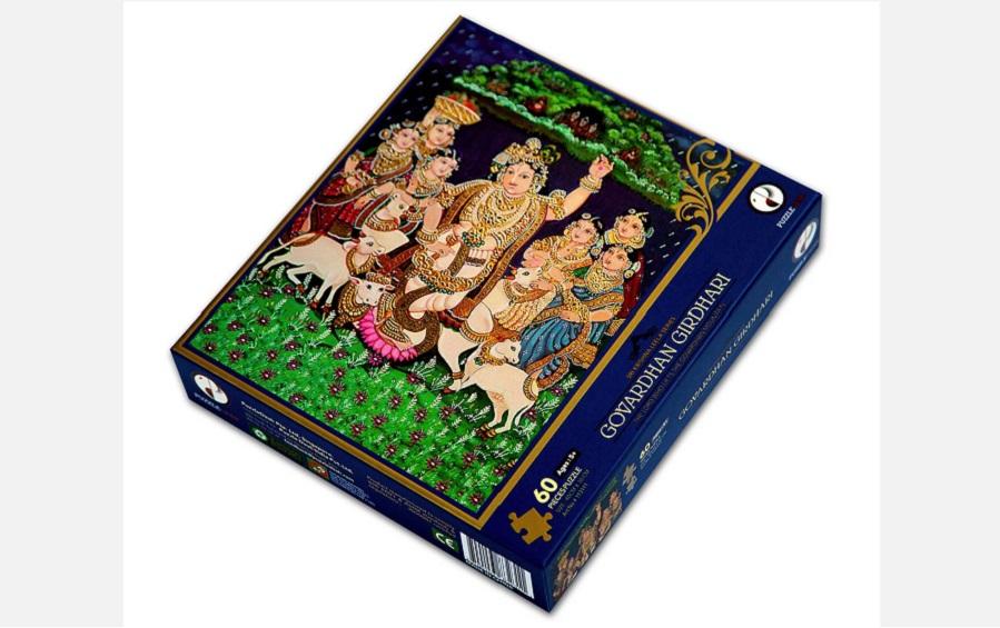 GOVARDHAN GIRDHARI - 60 Pcs Puzzle - puzzles - indic inspirations