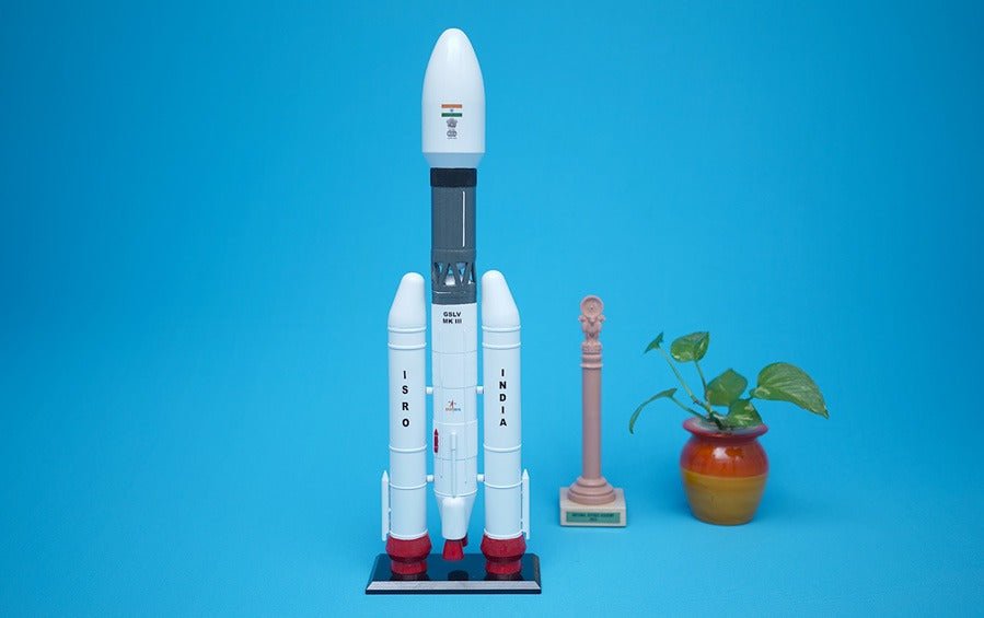GSLV | Aluminium Scale Model 1:100 - rocket models - indic inspirations
