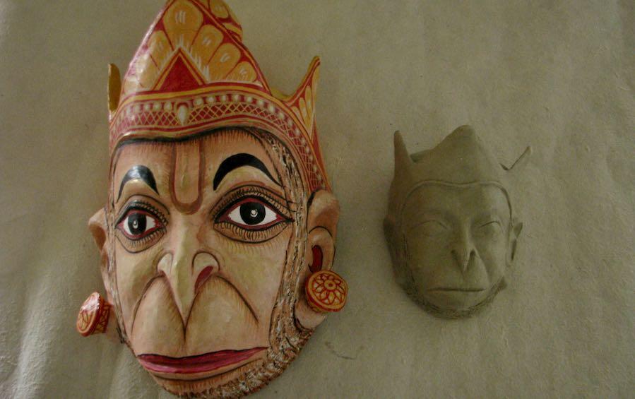 HANUMAN - MAJULI MASK - Masks - indic inspirations