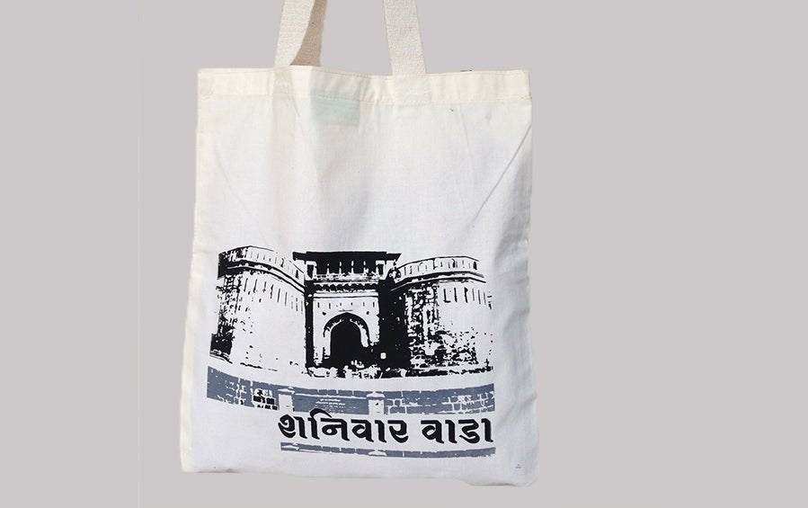Heritage Shaniwar Wada Marathi Cloth Bag - Bags - indic inspirations