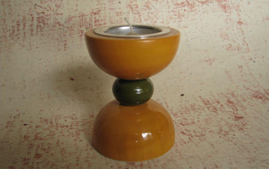 HOUR GLASS Wooden T-LIGHT - PAIR - Candle holders - indic inspirations