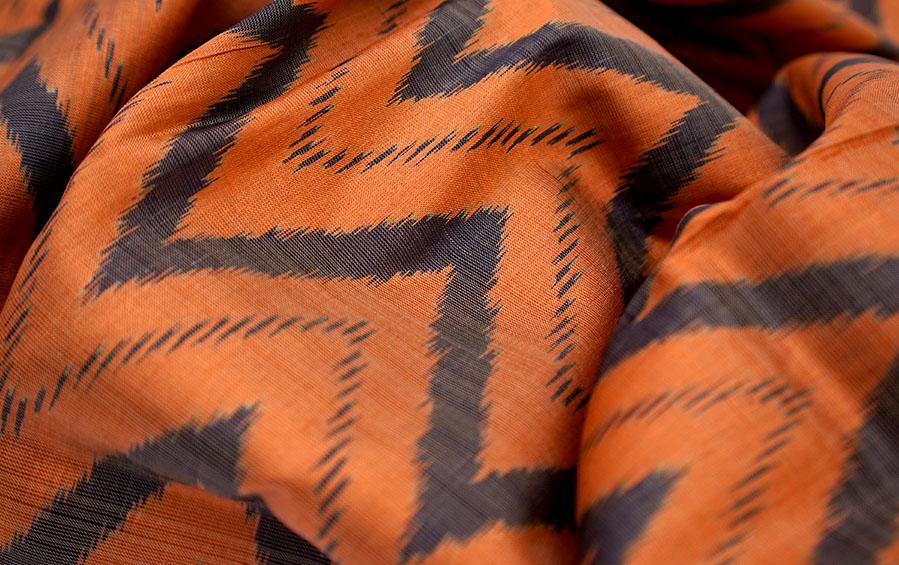 IKAT SILK STOLE - Zigzag - Stoles - indic inspirations