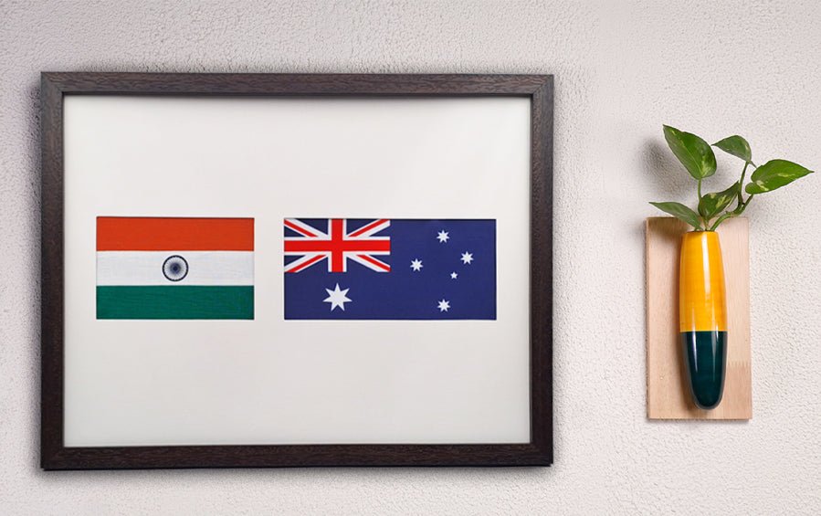 India & Australia | Flag Frame | A3 Size - Flags - indic inspirations