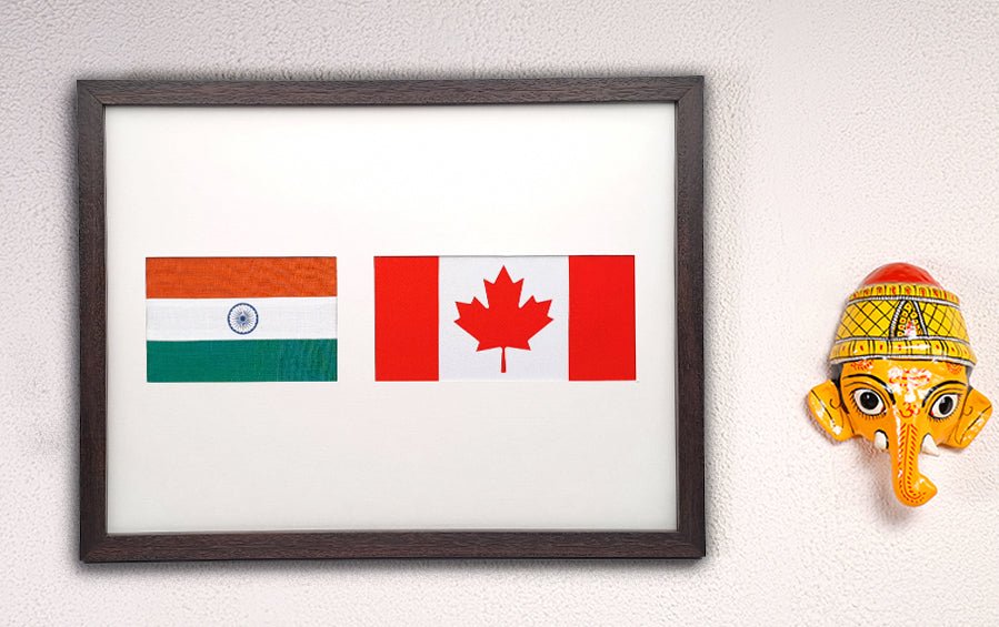 India & Canada | Flag Frame | A3 Size - Flags - indic inspirations