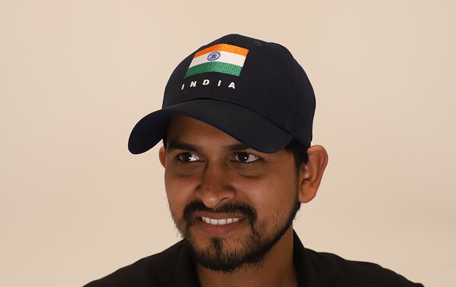 India Cap - Tiranga Rectangular | Navy Blue - Caps - indic inspirations