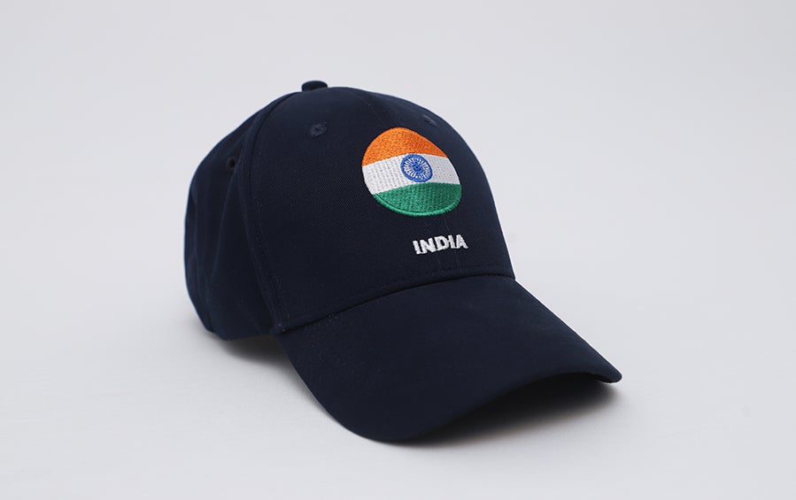 India Cap - Tiranga Round | Navy Blue - Caps - indic inspirations