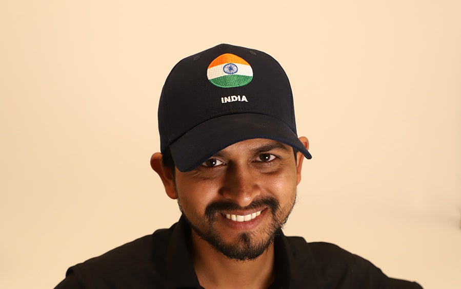 India Cap - Tiranga Round | Navy Blue - Caps - indic inspirations