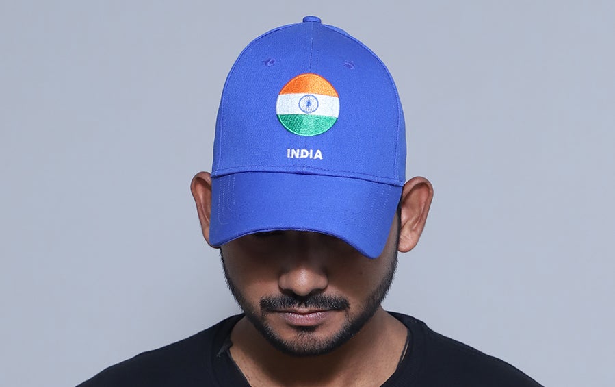 India Cap - Tiranga Round | Royal Blue - Caps - indic inspirations