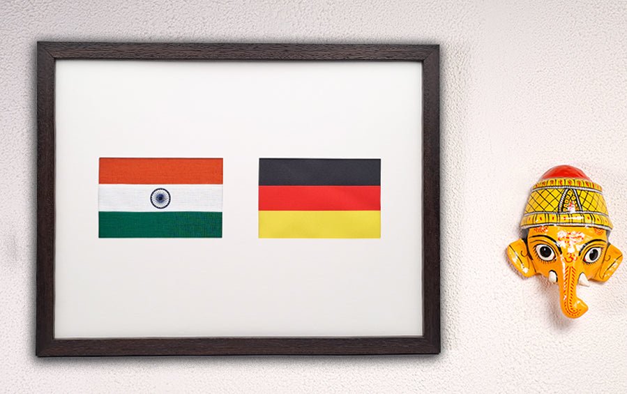 India & Germany | Flag Frame | A3 Size - Flags - indic inspirations
