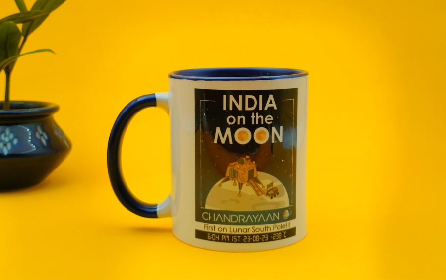 INDIA on the MOON | Chandrayaan 3 | Mug - Cups & Mugs - indic inspirations