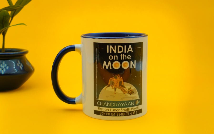INDIA on the MOON | Chandrayaan 3 | Mug - Cups & Mugs - indic inspirations