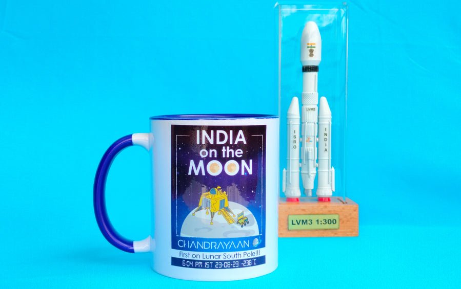 INDIA on the MOON | Chandrayaan 3 | Mug - Cups & Mugs - indic inspirations