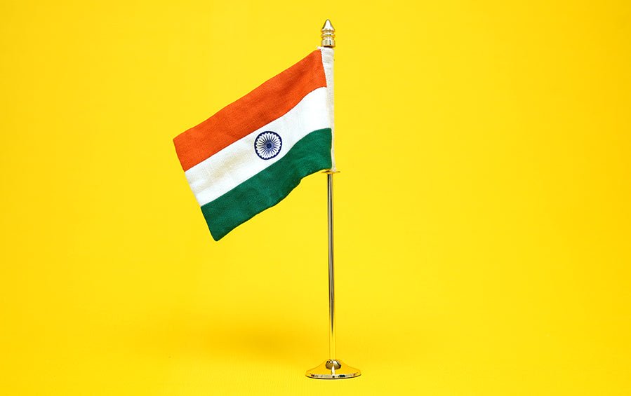 India Table Flag Large - Miniature table flags - indic inspirations