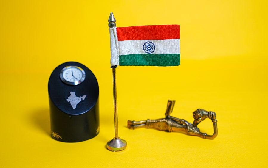 India Table Flag Small - Miniature table flags - indic inspirations