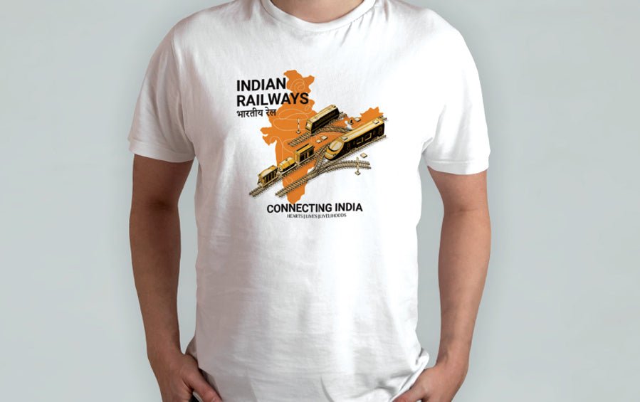 Indian Railways | Connecting India | TShirt - T-shirts - indic inspirations