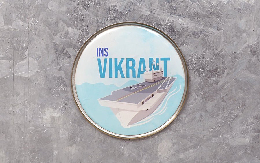 INS VIKRANT | Fridge Magnet - military souvenirs - indic inspirations