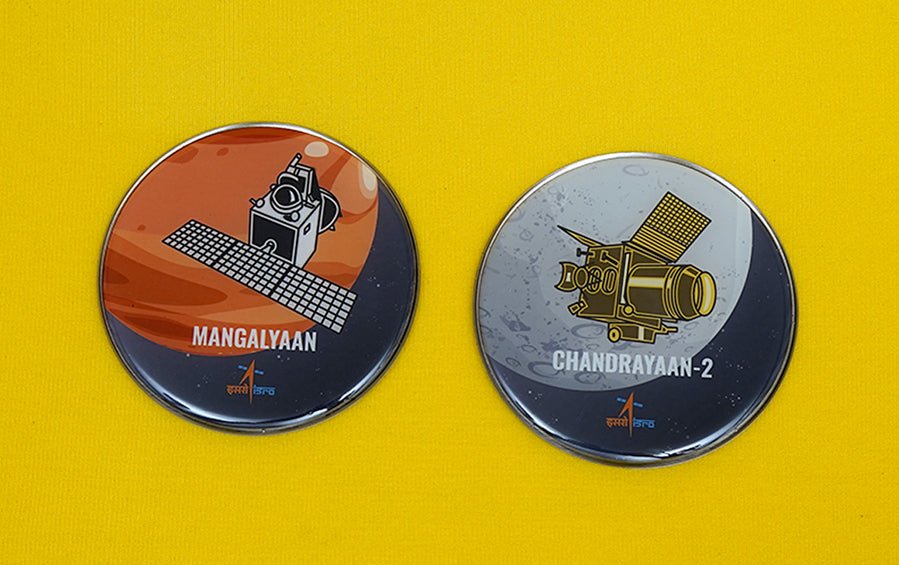 ISRO Chandrayaan & Mangalyaan Fridge Magnets - Fridge Magnets - indic inspirations