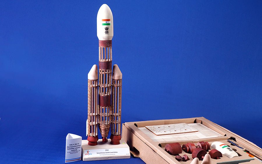 ISRO GSLV Rocket 1:100 DIY Kit - rocket models - indic inspirations