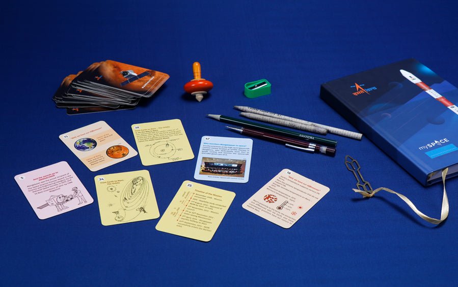 ISRO Mangalyaan Mission - 52 Fact Cards - playing cards - indic inspirations